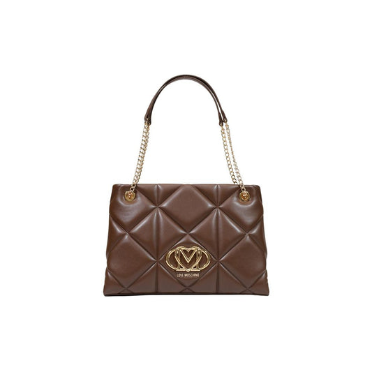 Love Moschino Brown Polyethylene Handbag Love Moschino
