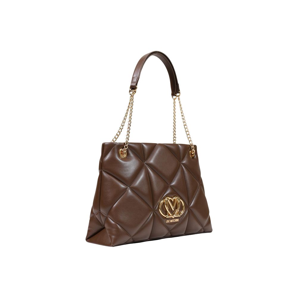 Love Moschino Brown Polyethylene Handbag Love Moschino