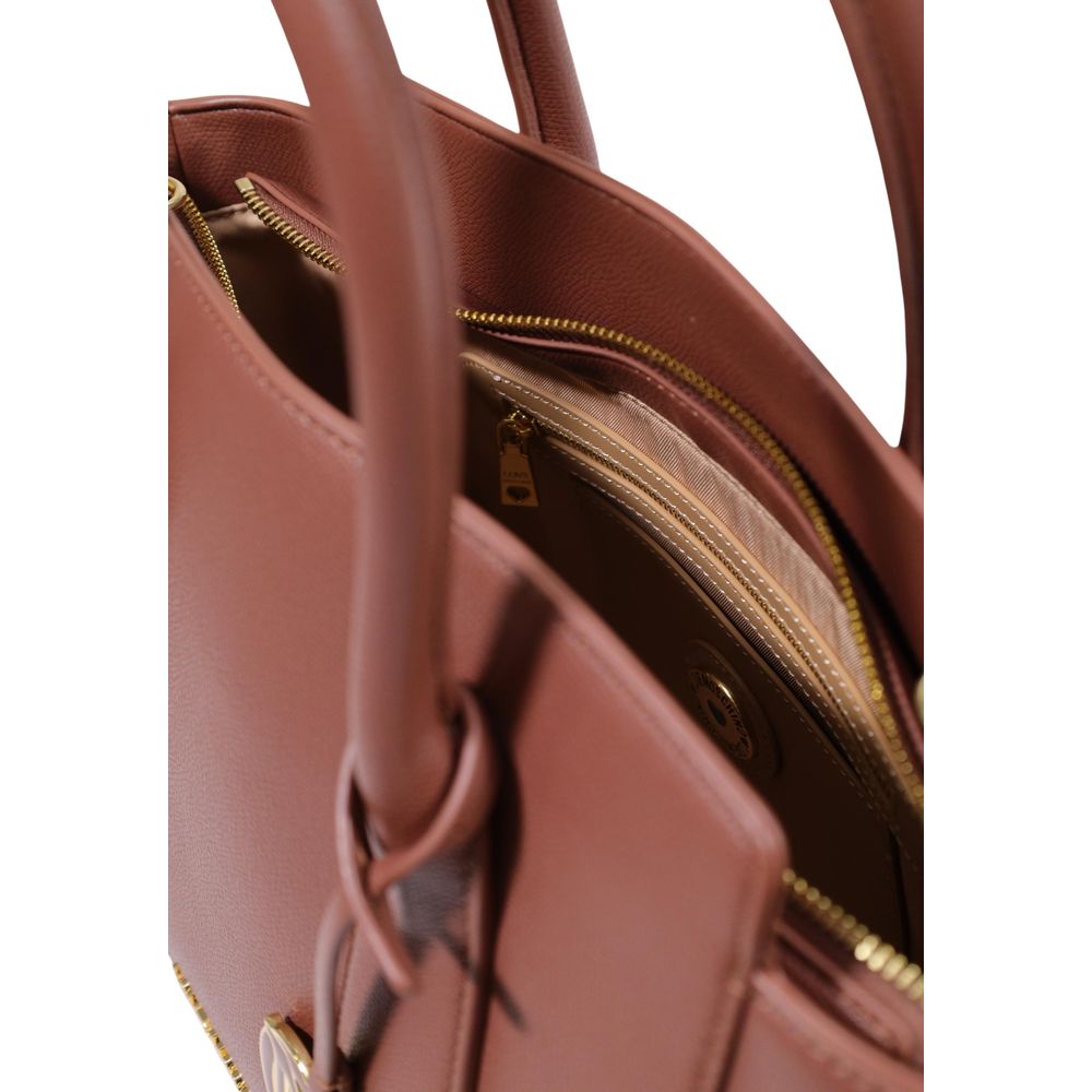 Love Moschino Brown Polyethylene Handbag Love Moschino