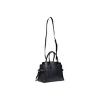 Black Love Moschino polyethylene handbag with logo detail and sleek design, perfect for stylish everyday use.