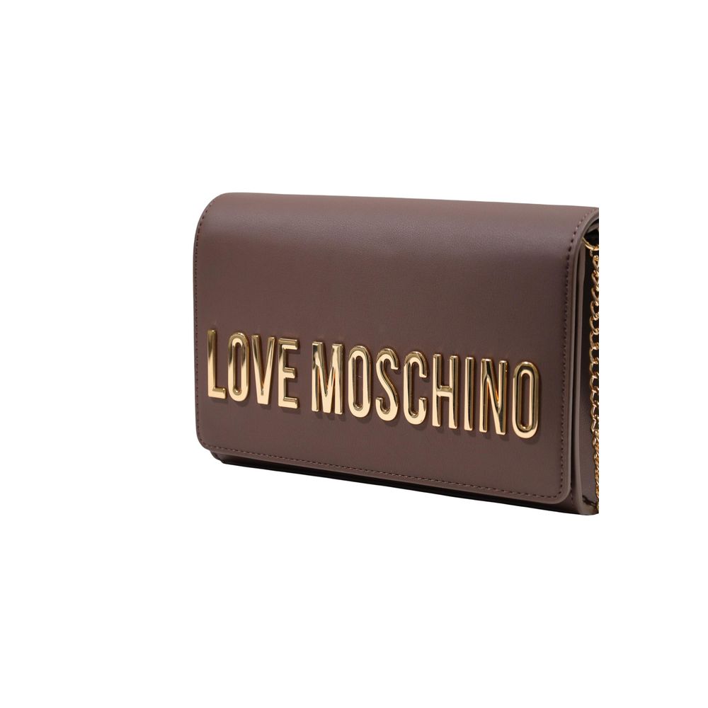 Love Moschino Brown Polyethylene Handbag Love Moschino