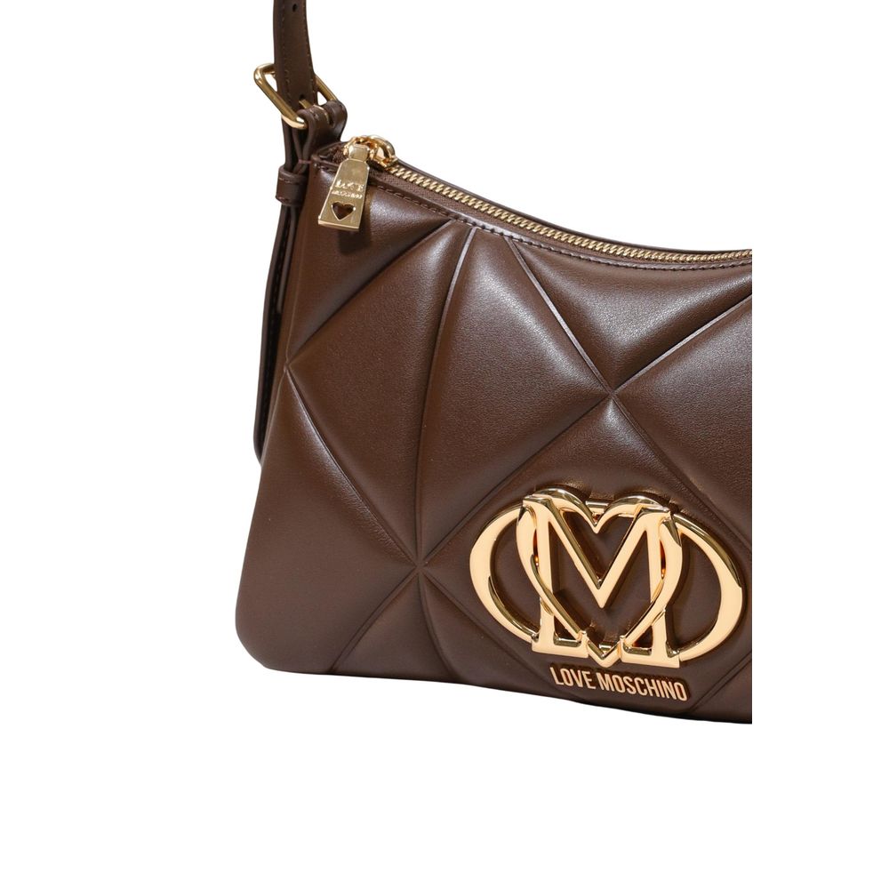Love Moschino Brown Polyethylene Handbag Love Moschino