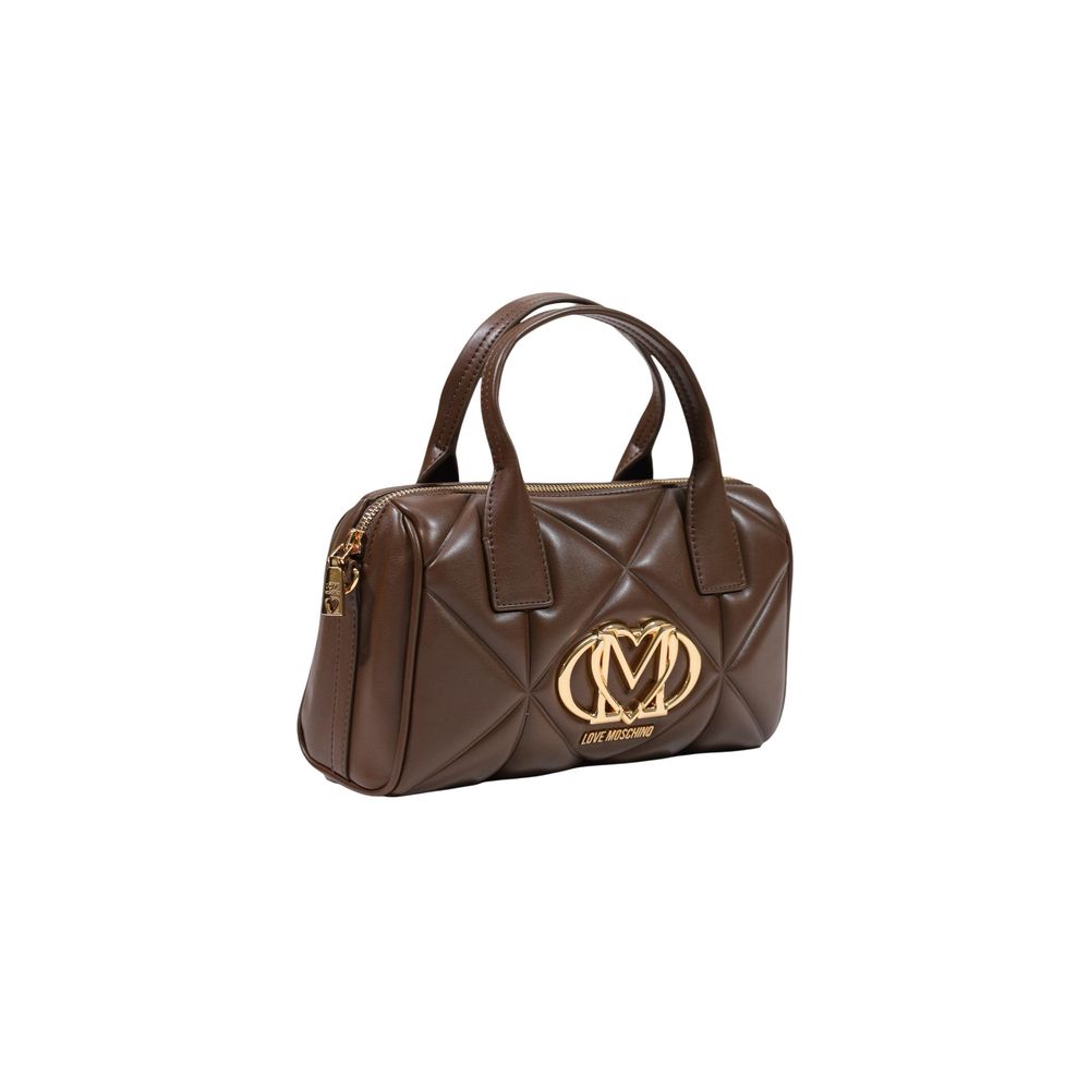 Love Moschino Brown Polyethylene Handbag Love Moschino