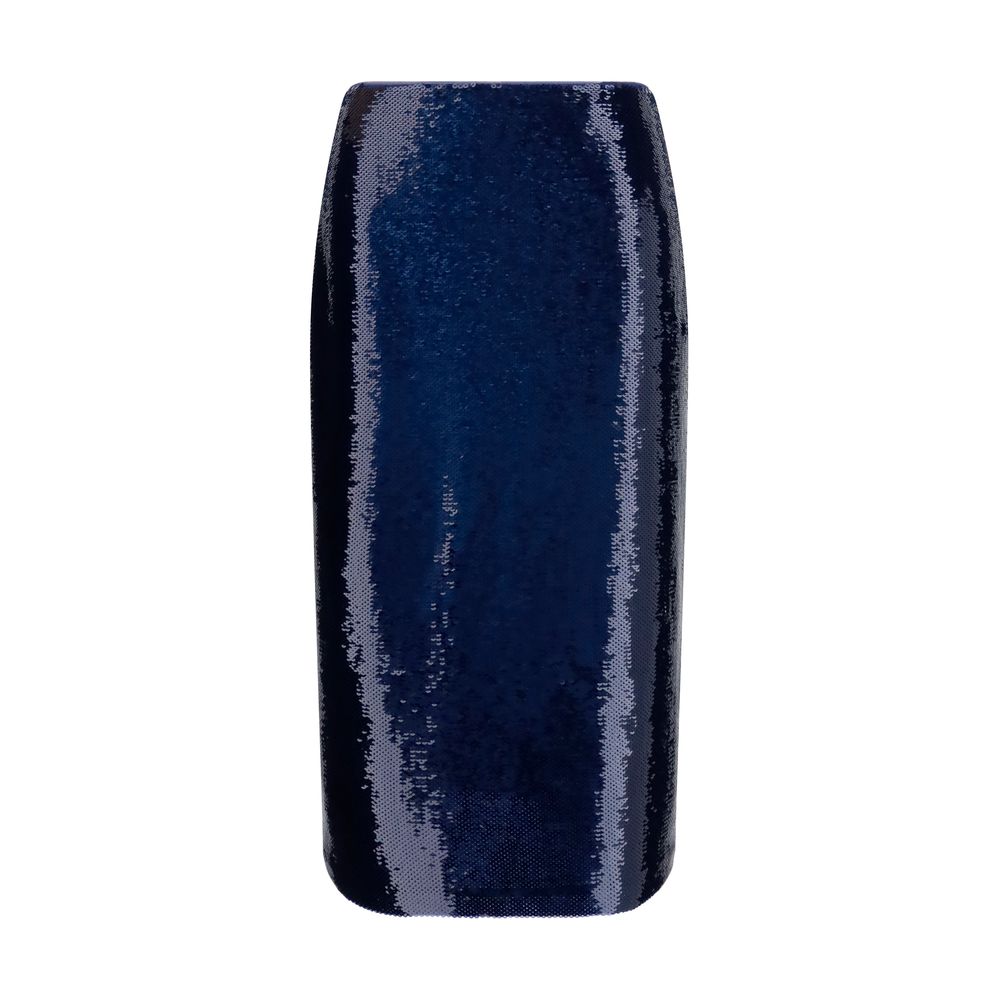 Tom Ford Blue Silk Midi Skirt Tom Ford