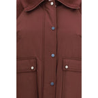 Brunello Cucinelli Bordeaux Polyester Full-Length Jacket Brunello Cucinelli
