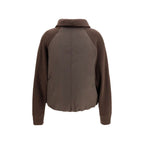Brunello Cucinelli Brown Polyester Full-Length Jacket Brunello Cucinelli