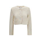 Self-Portrait Beige Polyester Full-Length Jacket Self-Portrait