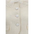Self-Portrait Beige Polyester Full-Length Jacket Self-Portrait