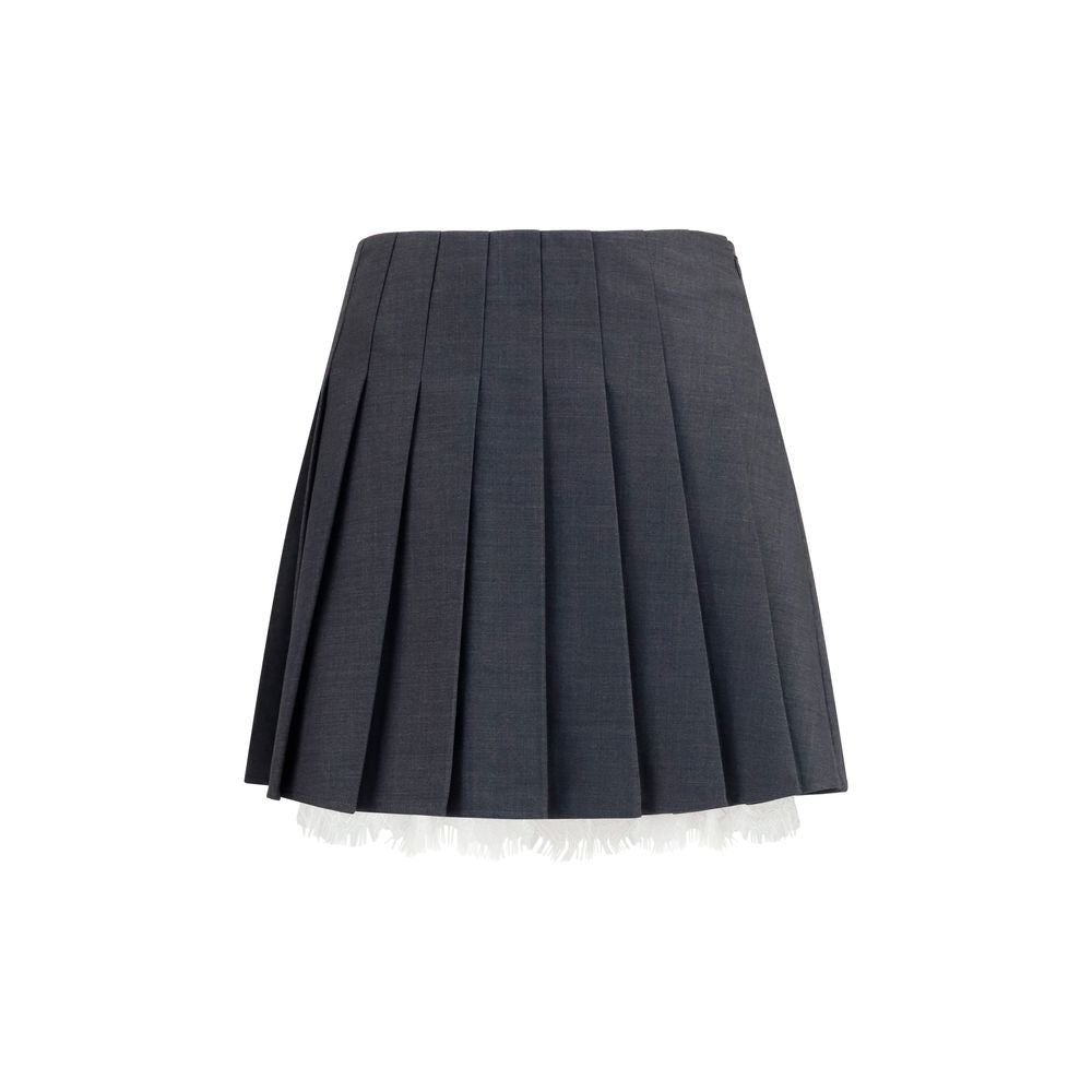 Self-Portrait Gray Polyamide Mini Skirt Self-Portrait