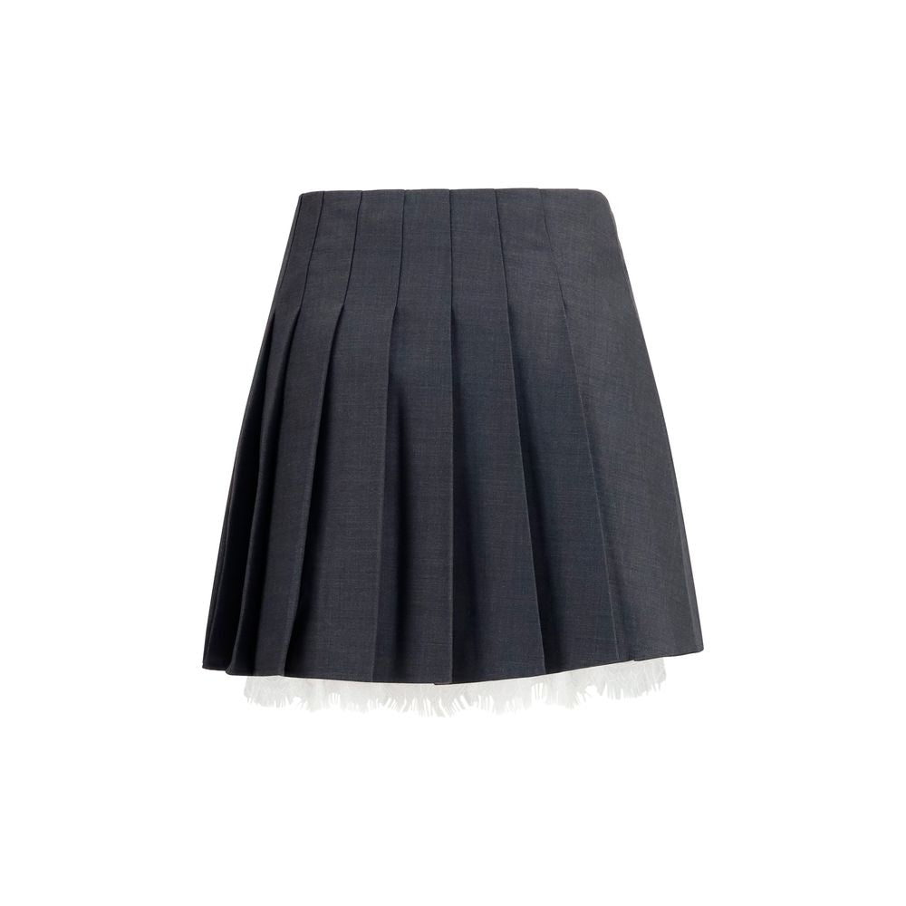 Self-Portrait Gray Polyamide Mini Skirt Self-Portrait