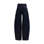 Self-Portrait Blue Cotton Cargo Pants Self-Portrait