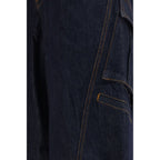 Self-Portrait Blue Cotton Cargo Pants Self-Portrait