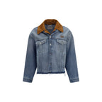 Miu Miu Blue Cotton Denim Jacket Miu Miu