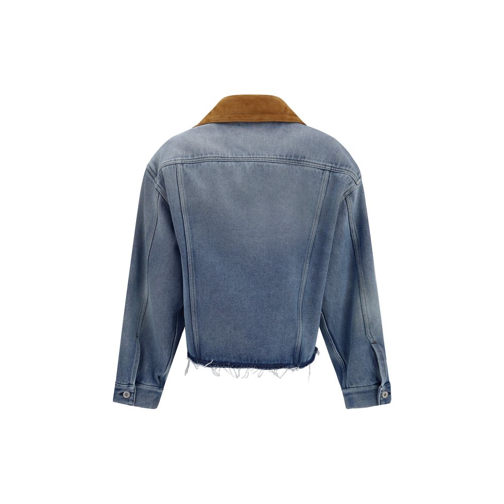 Miu Miu Blue Cotton Denim Jacket Miu Miu