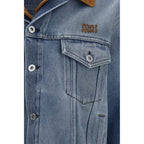Miu Miu Blue Cotton Denim Jacket Miu Miu