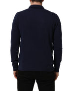 Dolce & Gabbana Blue Wool Knit Turtleneck Pullover Sweater Dolce & Gabbana