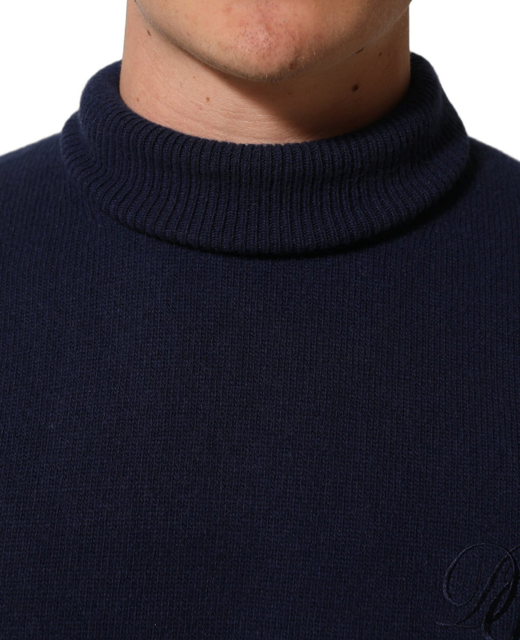 Dolce & Gabbana Blue Wool Knit Turtleneck Pullover Sweater Dolce & Gabbana