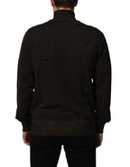 Dolce & Gabbana Brown Logo Print Full Zip Sweatshirt Sweater Dolce & Gabbana