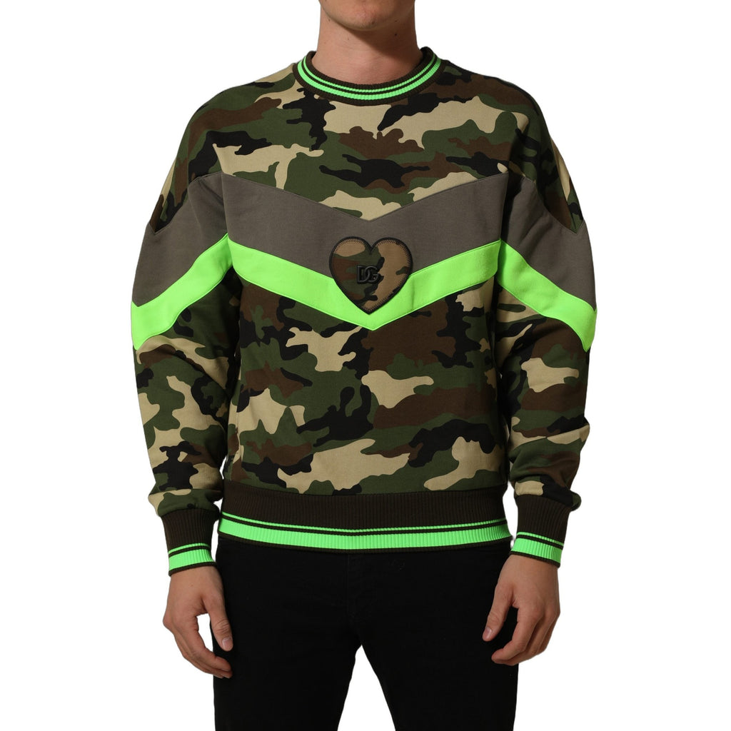 Dolce & Gabbana Multicolor Camouflage Sweatshirt Men Sweater Dolce & Gabbana