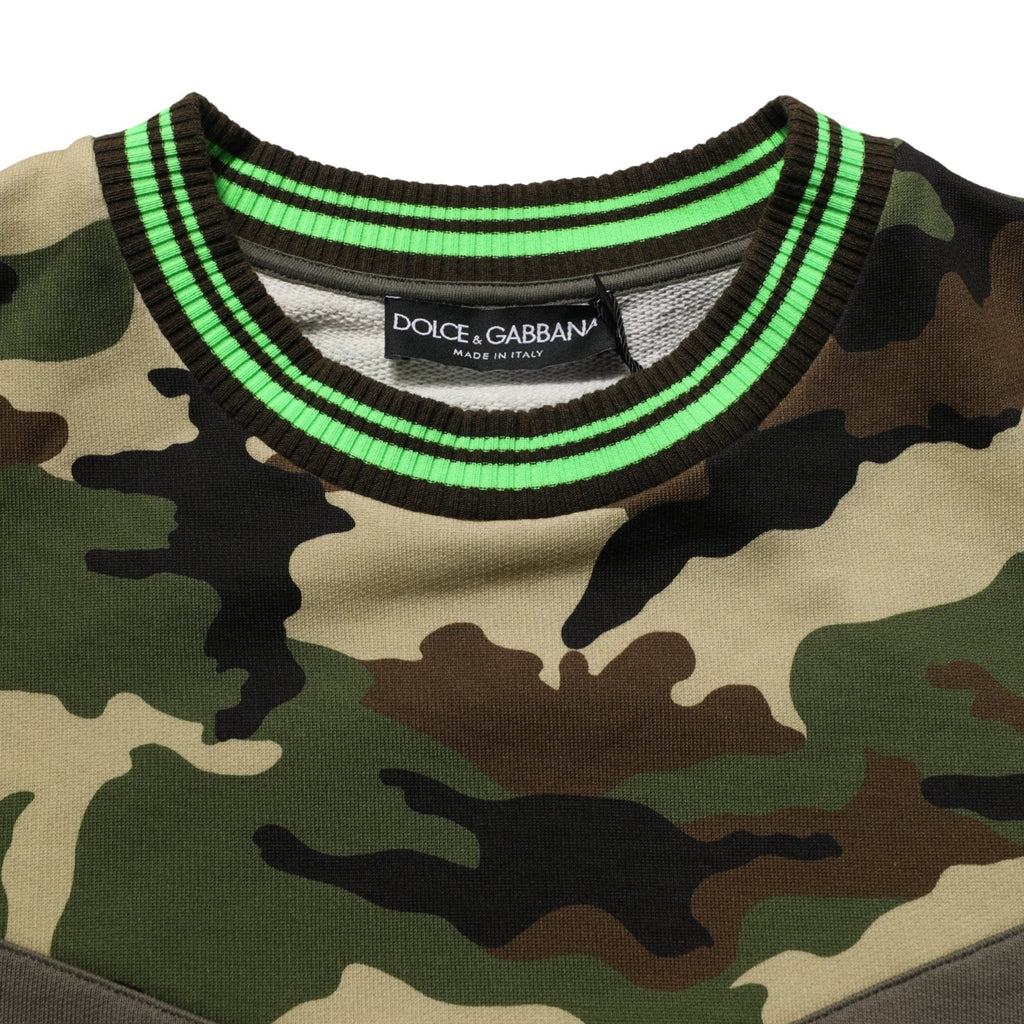 Dolce & Gabbana Multicolor Camouflage Sweatshirt Men Sweater Dolce & Gabbana