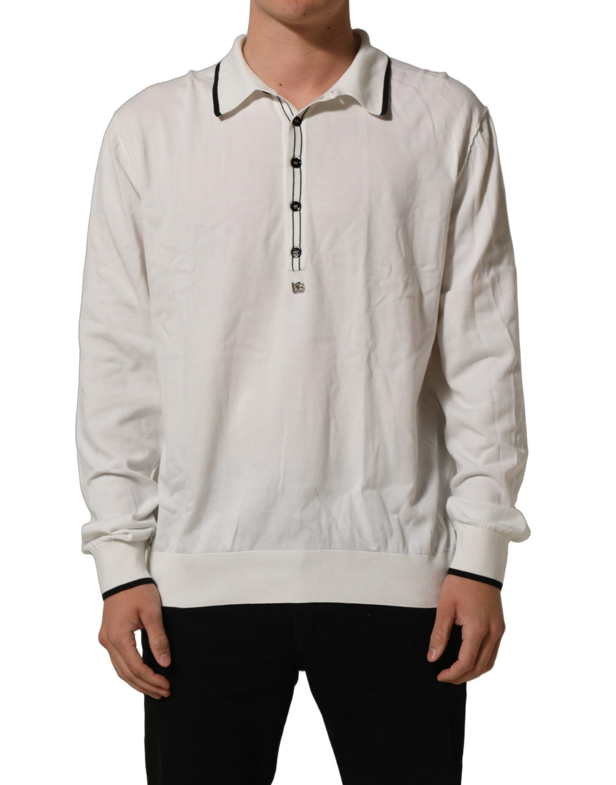Dolce & Gabbana Black Leaf Print Silk Men Crew Neck T-shirt Dolce & Gabbana