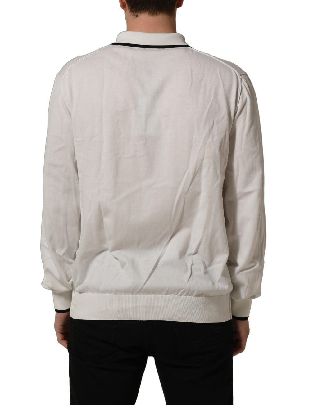 Dolce & Gabbana Black Leaf Print Silk Men Crew Neck T-shirt Dolce & Gabbana
