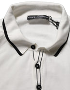 Dolce & Gabbana Black Leaf Print Silk Men Crew Neck T-shirt Dolce & Gabbana