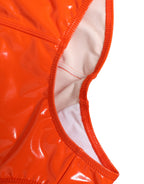 Dolce & Gabbana Orange Polyester Logo High Waist Girdle Underwear Dolce & Gabbana
