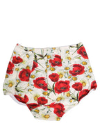 Dolce & Gabbana White Nylon Floral High Waisted Girdle Underwear Dolce & Gabbana