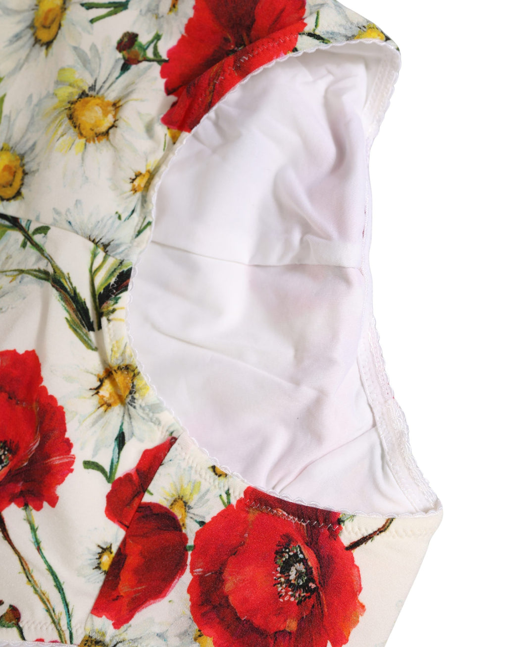Dolce & Gabbana White Nylon Floral High Waisted Girdle Underwear Dolce & Gabbana