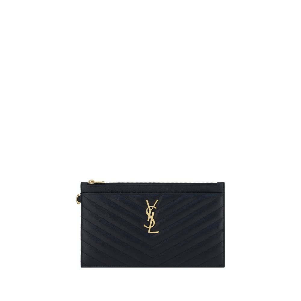 Saint Laurent Black Calf Leather Bos Taurus Wallet Saint Laurent