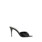 Saint Laurent Black Lamb Ovis Aries Stiletto Heel Sandals