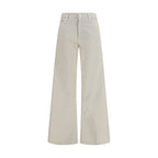Haikure White Cotton Relaxed Fit Jeans