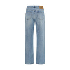 Haikure Blue Cotton Straight-Leg Jeans