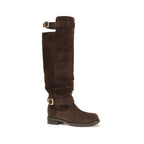 Jimmy Choo Brown Calf Leather Bos Taurus Over The Knee