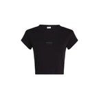 Black cotton T-shirt from Calvin Klein Jeans with a classic fit and subtle logo detail.