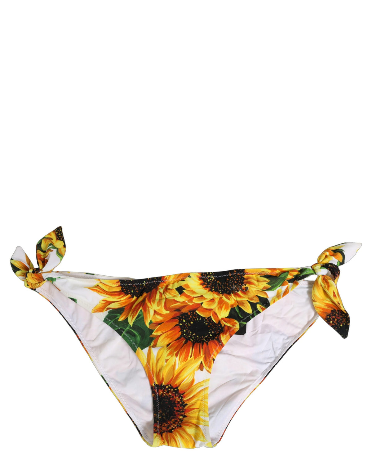 Dolce & Gabbana Yellow Nylon Sunflower Bikini Bottom Swimwear Dolce & Gabbana
