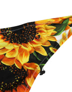 Dolce & Gabbana Yellow Nylon Sunflower Bikini Bottom Swimwear Dolce & Gabbana
