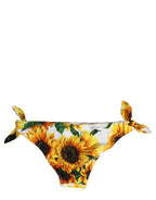 Dolce & Gabbana Yellow Nylon Sunflower Bikini Bottom Swimwear Dolce & Gabbana