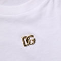 Dolce & Gabbana White Metal DG Logo Short Sleeves T-shirt Dolce & Gabbana