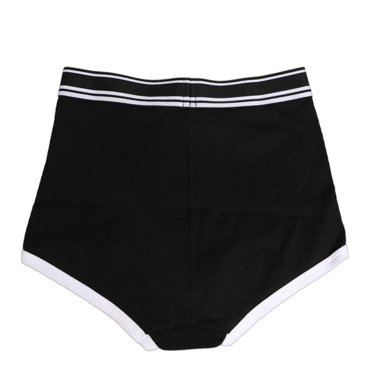 Dolce & Gabbana Black White Logo Waistband Coulotte Panty Underwear Dolce & Gabbana