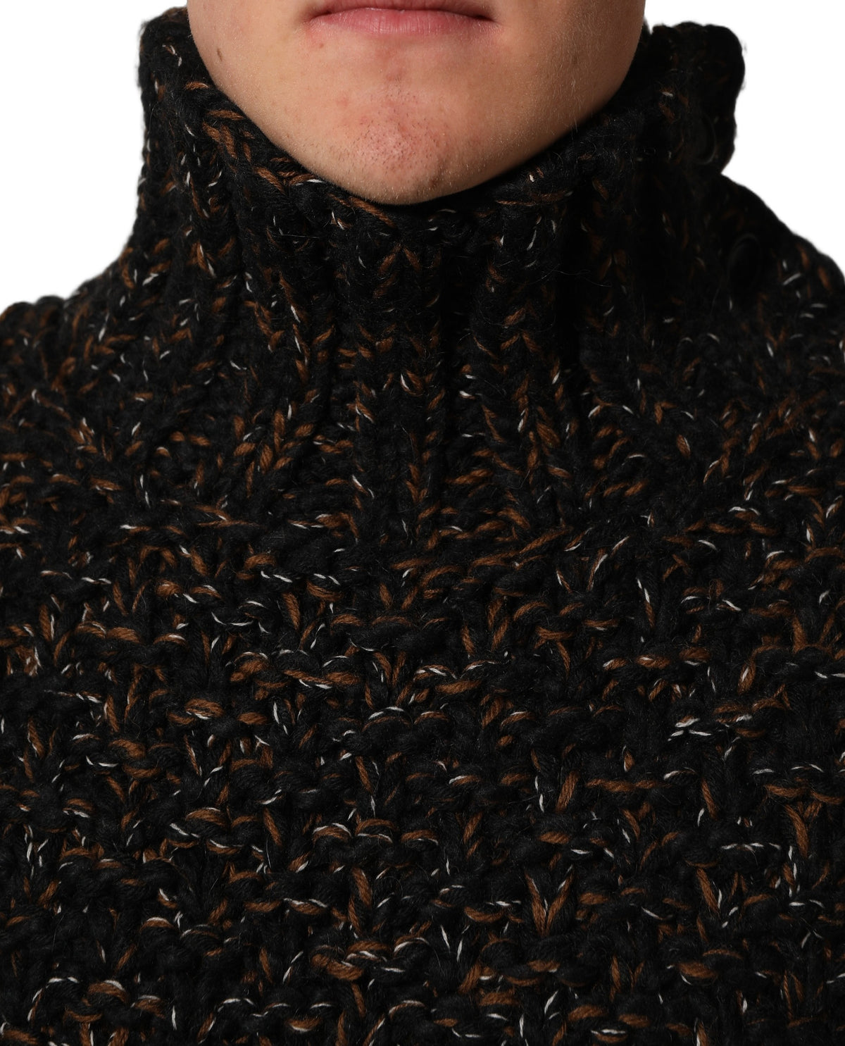 Dolce & Gabbana Brown Wool Knit Turtleneck Pullover Sweater Dolce & Gabbana