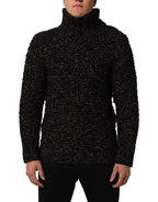 Dolce & Gabbana Brown Wool Knit Turtleneck Pullover Sweater Dolce & Gabbana