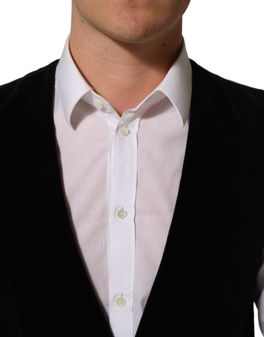 Dolce & Gabbana Black Wool Blend Waistcoat Formal Dress Vest Dolce & Gabbana
