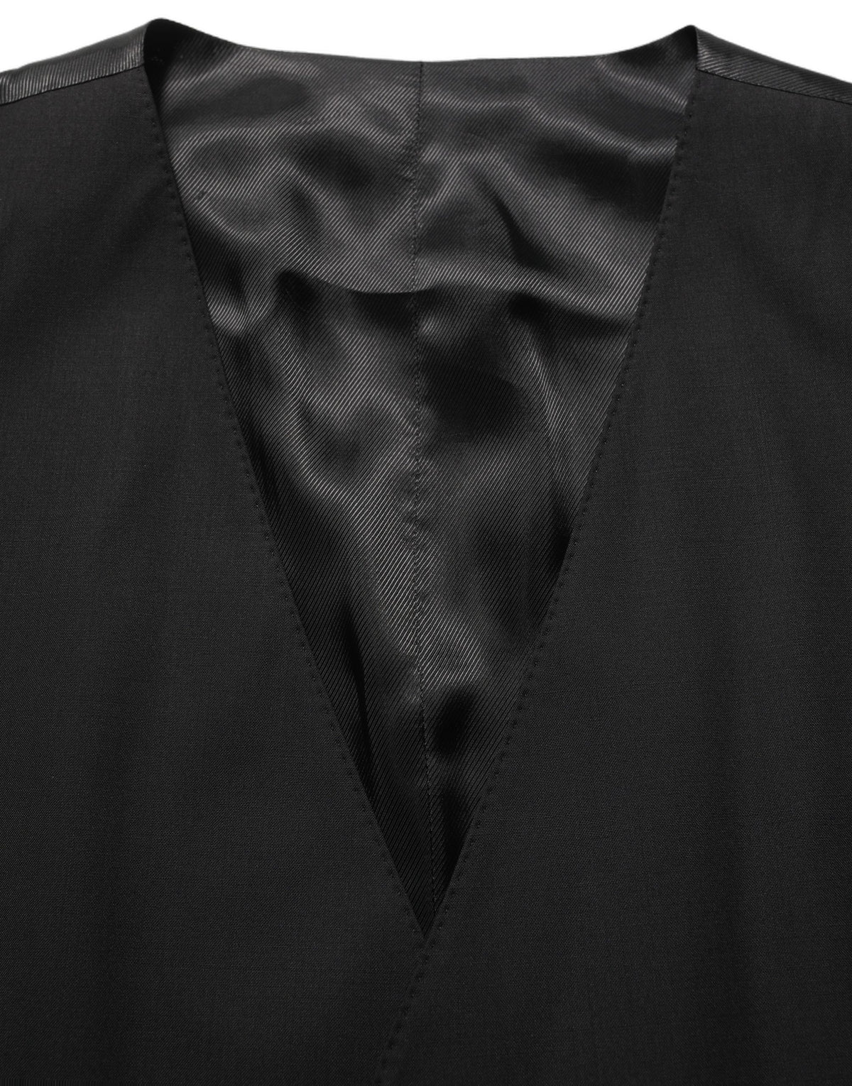 Dolce & Gabbana Black Wool Stretch Waistcoat Formal Vest Dolce & Gabbana