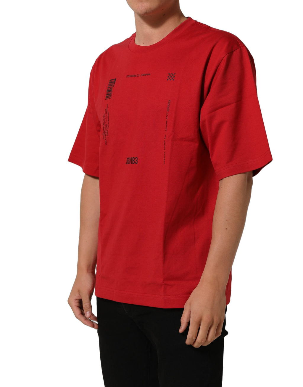Dolce & Gabbana Red Cotton Graphic Print Crew Neck T-shirt Dolce & Gabbana