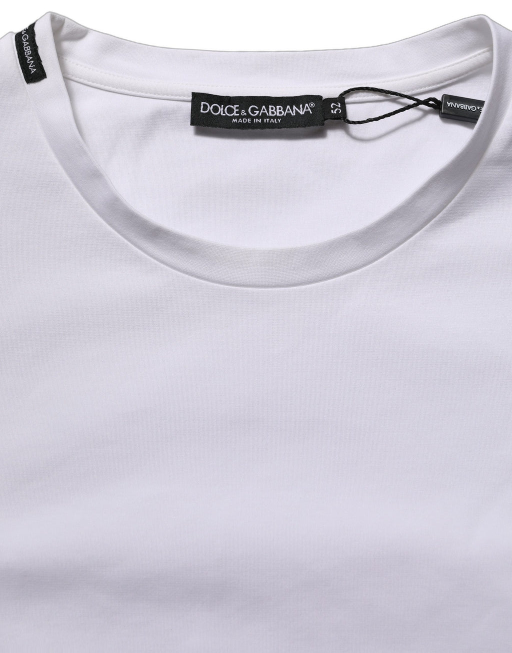 Dolce & Gabbana White Cotton Short Sleeves Crew Neck T-shirt Dolce & Gabbana