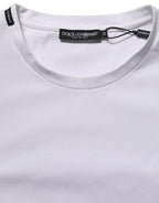 Dolce & Gabbana White Cotton Short Sleeves Crew Neck T-shirt Dolce & Gabbana