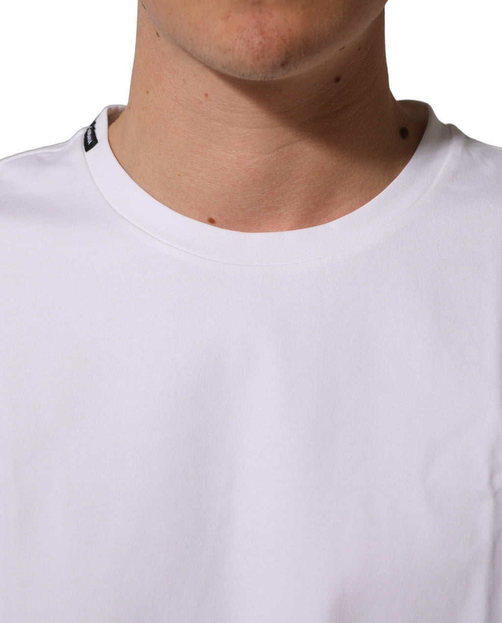 Dolce & Gabbana White Cotton Short Sleeves Crew Neck T-shirt Dolce & Gabbana