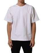 Dolce & Gabbana White Cotton Short Sleeves Crew Neck T-shirt Dolce & Gabbana